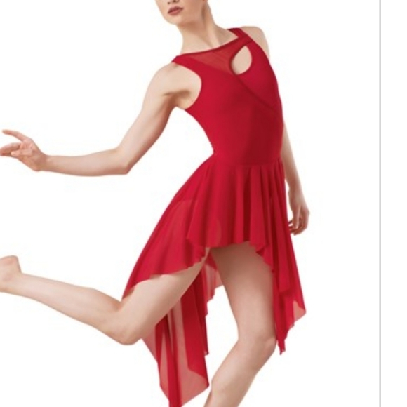 NWOT BALERA Dancewear Red Dance Costume